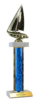 14" Sailboat Double Marble Trophy
