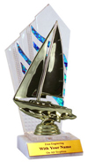 "Flames" Sailboat Trophy