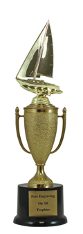 12" Sailboat Cup Pedestal Trophy