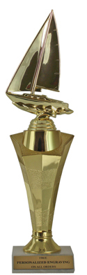 Sailboat Star Column Trophy