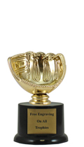 6" Pedestal Softball Glove Trophy