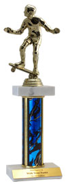 12" Skateboarding Double Marble Trophy