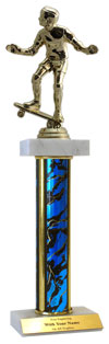 14" Skateboarding Double Marble Trophy