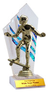 "Flames" Skateboarding Trophy