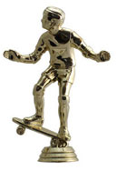 5" Skateboarding Figurine