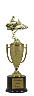 12" Snowmobile Cup Pedestal Trophy