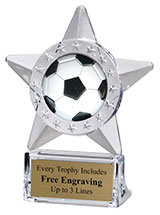 3-D Soccer Star Acrylic Award