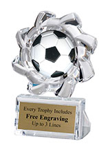 3-D Soccer Sunburst Acrylic Award