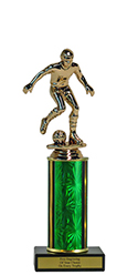 10" Soccer Economy Trophy with Black Marble base