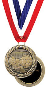 Economy Engraved Soccer Medal