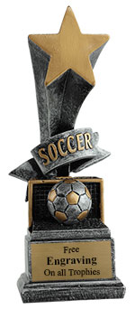 8" Soccer Rising Star Resin Award