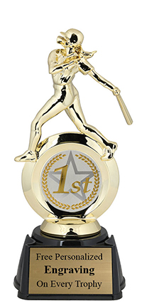Softball Action Trophy with Insert