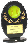 6" Oval 3-D Softball Award