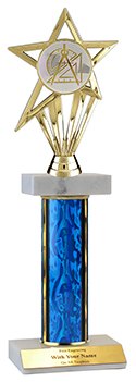 13" Math Star Double Marble Trophy