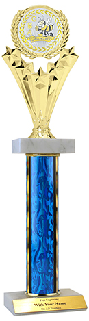 15" Spelling Bee Insert Star Double Marble Trophy