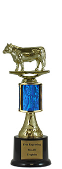 9" Steer Pedestal Trophy