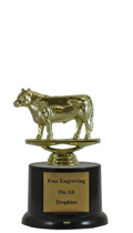 5" Pedestal Steer Trophy