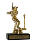 6" Tball Economy Trophy with Black Marble base