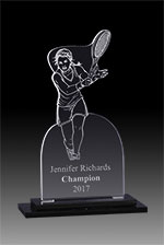 7" Tennis Acrylic Award - Woman