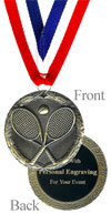 Antique Gold Engraved Tennis Medal