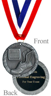Antique Silver Engraved Track Medal