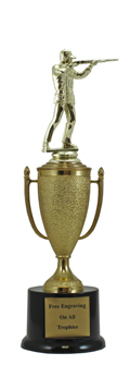 12" Trap Shooting Cup Pedestal Trophy