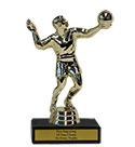 6" Volleyball Economy Trophy with Black Marble Base