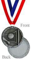 Antique Silver Volleyball Medal