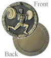 Weightlifting Medal - Gold - No Engraving