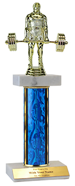 12" Weightlifting Double Marble Trophy