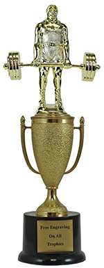12" Weightlifting Cup Pedestal Trophy