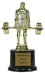 7" Pedestal Weightlifting Trophy