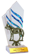 "Flames" Western Horse Trophy