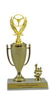 10" Winged Wheel Cup Trim Trophy