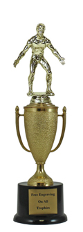 12" Wrestling Cup Pedestal Trophy