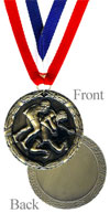 Antique Gold Wrestling Medal