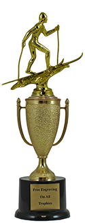 12" Cross Country Skiing Cup Pedestal Trophy
