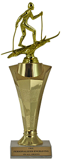 Cross Country Skiing Star Column Trophy