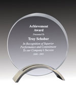 Circle Acrylic with Pewter Finish Base