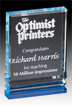 10" Flame Acrylic Award